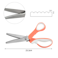 Ciseaux crantés à dentelle en acier inoxydable, outil de bricolage à la main, ciseaux de coupe dentelés pour tailleur et professionnels