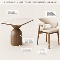 Ensemble table et chaises de salle à manger en dalle de roche nordique, style moderne et simple, pour petit espace domestique, rectangulaire, en bois massif blanc ciré, 4 places