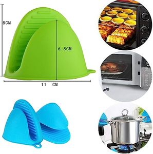 Manoplas de Silicona Resistentes al Calor con Agarre de Goma, Protectores de Dedos y Soportes para Ollas Ecológicos - Product Image 4