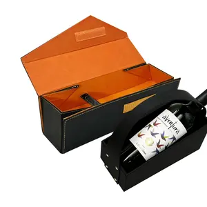 Großhandel Custom Logo Luxus Schwarz wein Box Verpackung hochwertige Wein kiste als Geschenk