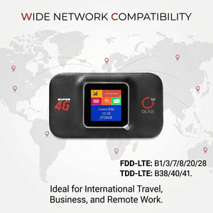 Modem sans fil portable OLAX MF982 WIFI 4G LTE avec emplacement pour carte SIM, 150 Mbps, point d'accès WIFI <span class=keywords><strong>mobile</strong></span>, batterie 3000 mAh, écran LCD - Product Image 3