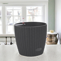 Pots de fleurs suspendus auto-arrosants en plastique, modernes, minimalistes, écologiques, pour intérieur/extérieur, motif circulaire, utilisation en jardin