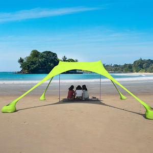 비치 텐트 태양 대피소 슈퍼 방풍 대형 야외 휴대용 그늘 캐노피 샌드백 가족 여행 방수포 - Product Image 4