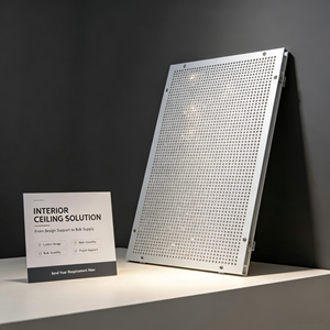 Panneau de plafond perforé en aluminium découpé au laser, revêtement décoratif de plafond suspendu pour grands espaces intérieurs - Product Image 6