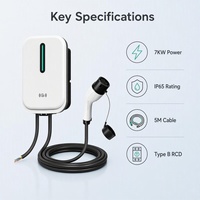 Station de recharge domestique Plug and Play 7 kW monophasée 32A Type 2 Wallbox Chargeur EV