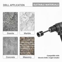 Foret diamanté de 6 à 100 mm avec corps brasé sous vide M14, foret stable pour perçage à sec ou humide de murs en pierre