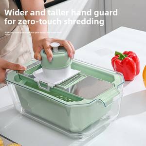 Nuevo Cortador de Verduras Manual Multifuncional de 6 Piezas, Picador de Cebolla, Rebanador de Mandolina, Cuchillas de Acero Inoxidable, Metal - Product Image 6