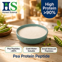Poudre de peptides de pois hydrolysés, oligopeptides de pois végétaliens, matière première de qualité alimentaire pour la formulation de compléments alimentaires