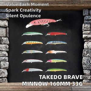 TAKEDO BRAVE MINNOW Haute Qualité 160mm 33g Flottant Top Leurres De Pêche En Eau Dur Appât Minnow Leurre pour Poisson D'eau Salée - Product Image 2