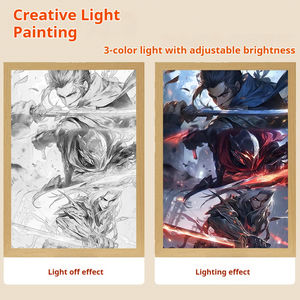 กล่องไฟ LED โฮโลแกรม 3 มิติ ลายอ<span class=keywords><strong>นิ</strong></span><span class=keywords><strong>เม</strong></span>ะ ดีไซ<span class=keywords><strong>น</strong></span>์หรูหรา พร้อมกรอบไม้ สำหรับตกแต่งผนังห้อง<span class=keywords><strong>น</strong></span>ั่งเล่<span class=keywords><strong>น</strong></span>และห้องนอน - Product Image 2