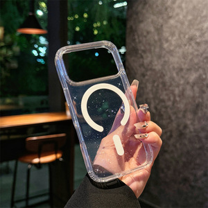 Coque de téléphone transparente scintillante pour iPhone 17 16 14 15 <span class=keywords><strong>Plus</strong></span> 12 13 Pro Max 11 16e 17 Air, protection intégrale - Product Image 2