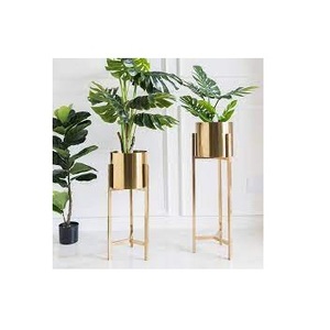 Living Room Wheelbarrow Flower Pot <b>Stand</b> White Powder Coated Handcraft Planters And Flower Pots With Rack - Product Image 5