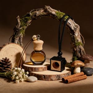 ขวดน้ำหอมแขวนในรถยนต์แบบเติมได้ ขนาด 5 มล./8 มล./10 มล. ดีไซน์หรูหราไม่ซ้ำใคร ทำจากแก้ว พร้อมฝาไม้ - Product Image 4