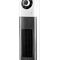 Tour de chauffage en céramique PTC, chaleur instantanée, double usage chaud et froid, 2 vitesses de ventilation, oscillant