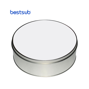 BestSub Sublimation <strong>Round</strong> Metal Tin Candy Gift <strong>Box</strong> TG02 W/o Alu Insert - Product Image 1