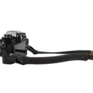 DSLR Waxed Leather Camera Sling Retro Lanyard Rope PU Leather Shoulder Strap