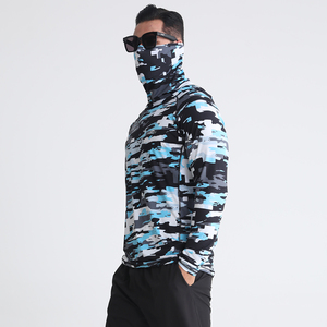 Venta al por mayor de rendimiento personalizado protección UV secado rápido transpirable Sudadera con capucha camisas de pesca poliéster impresión Digital de talla grande UPF50 - Product Image 6