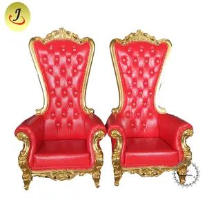 JC-K01 prix de gros nouveau produit Moderne à dossier haut gloden couleur rouge mariage roi trône chaise