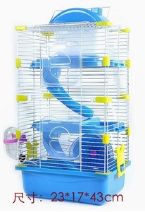 Vendita diretta in fabbrica nuova gabbia per criceto a tre piani piccolo castello lato casa principale copertura in plastica solido eco-friendly criceto Villa - Product Image 2