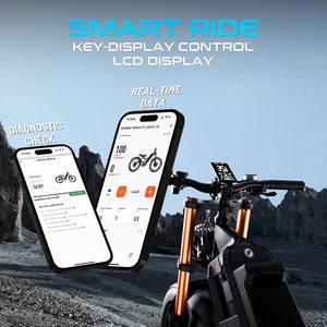 Bicicleta eléctrica robusta de estilo industrial con neumáticos gruesos, luces LED brillantes, estilo ciclomotor, para pasear por la arena de la playa, construcción sólida. - Product Image 3