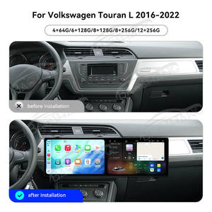 Autoradio multimédia Baoshang double écran tactile 10,1'' Android 15 pour Volkswagen <span class=keywords><strong>Touran</strong></span> L 2016-2022 avec DVD, GPS, navigation et CarPlay - Product Image 2