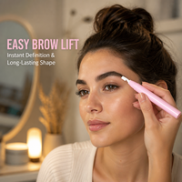 Cire coiffante pour sourcils vegan avec tenue naturelle, forme et définition parfaites, sans cruauté, facile à appliquer et à estomper
