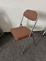 Chaise de salle à manger moderne, portable, rembourrée, pliable, avec structure en fer, empilable, pour villa, parc, hôtel, restaurant, maison, salon, cuisine