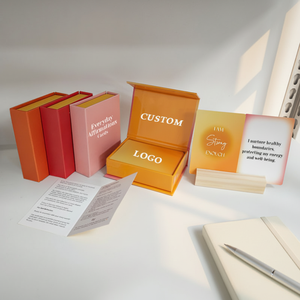 Tarjetas de Afirmación con Logotipo Personalizado, Impresión OEM, Frases Inspiradoras, Tarjetas de Afirmación Diaria para Mindfulness en Caja Magnética - Product Image 1