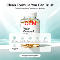 Gélules végétaliennes OEM 500mg Oméga-3 EPA DHA, supplément de santé à base d'huile de foie de morue, gélules d'huile de poisson Oméga 3 1000mg