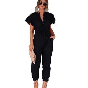 Nuevo Mono de Algodón Estilo Casual para Mujer, Mono con Mangas con Volantes y Botones - Product Image 1