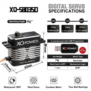 <span class=keywords><strong>Precio</strong></span> de Fábrica XQ POWER 8035D Motor sin Núcleo de 35KG de Torque, Velocidad de 0.088s, Servo IP67 a Prueba de Polvo, Motor Servo RC para Autos Monstruo 1/10 - Product Image 6