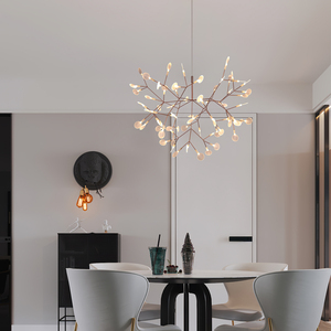 All'ingrosso moderno lampadario lucciola a LED con finitura oro rosa Design botanico <span class=keywords><strong>per</strong></span> <span class=keywords><strong>tavolo</strong></span> <span class=keywords><strong>da</strong></span> <span class=keywords><strong>pranzo</strong></span> cucina isola conferenza di lusso - Product Image 2