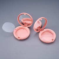 Boîtes en plastique personnalisées avec logo privé, à double couche, avec rabat à boucle miroir, pour fard à paupières monochrome et poudre compacte