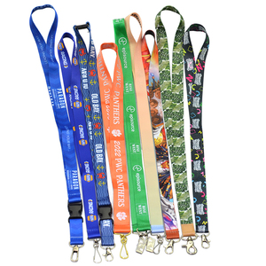 Custom Logo Lanyards No Minimum Order High Quality Nylon Material Neck Polyester Sublimation Printed Lanyard
