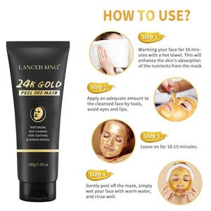 Mascarilla Facial Peel-Off de Oro 24k al por Mayor, 100g, Marca Privada, Cuidado de la Piel, Limpieza Profunda, Hidratante, Reduce Poros - Product Image 3