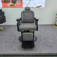 Fauteuil de Barbier/Styliste Ergonomique Moderne de Haute Qualité pour Salon de Beauté, Robuste, Inclinable, Rotation à 360 Degrés, Base de Luxe