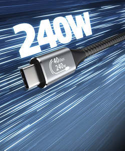 สายดาต้า USB4 ฟังก์ชั่นครบถ้วน รองรับการชาร์จเร็ว 48V 5A PD3.1 QC5.0 PD 240W 40Gbps 8K ความยาว 1.5 เมตร แบบ Type C to Type C สำหรับคอมพิวเตอร์ มีสินค้าในสต็อก - Product Image 6