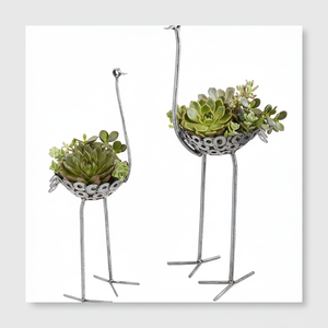 Grande jardinière d'autruche décorative jardinières en métal modernes fournitures de jardin jardinière en fer petits et grands pots de fleurs décoratifs qui - Product Image 1