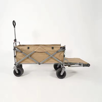 Chariot pliant robuste et portable, chariot de transport pliable très populaire pour la plage, le camping, les courses, chariot à roulettes