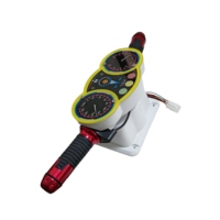 Kit DIY JSJM Gauges pour machine de jeu vidéo d'arcade de course, volant de moto de simulation pour enfants avec poignée LED, version anglaise