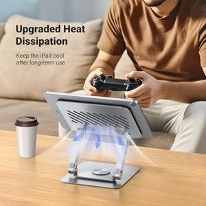 Support de tablette UGREEN 360 °   Support d'ordinateur portable réglable <span class=keywords><strong>pour</strong></span> la maison et le bureau, avec base rotative en aluminium et double tige de support, <span class=keywords><strong>pour</strong></span> <span class=keywords><strong>iPad</strong></span> Pro - Product Image 6