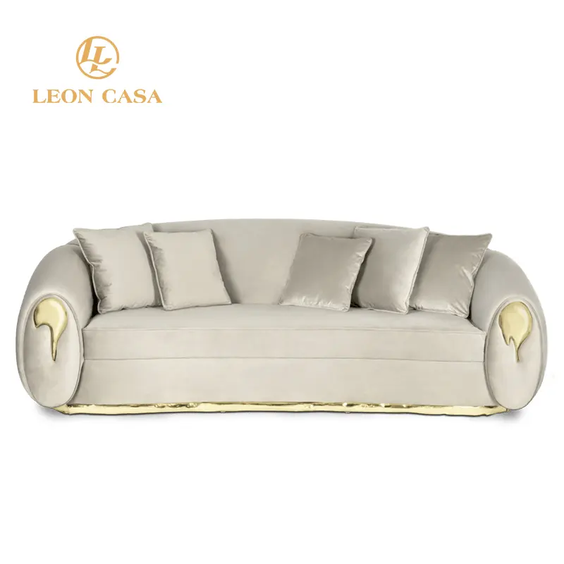 Итальянский модный бренд роскошная мебель для гостиной белый современный диван из натуральной кожи диван