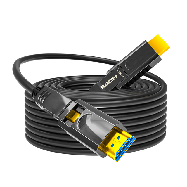 Detachable 8Kx4K Fiber Optic HDMI Cable Type D to D Type a AOC HDCP2.2/2.3 20M/30M/50M/100M