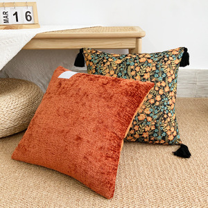 Customized Logo Velvet Pillowcase Flower Effect Linen Combination Pendant Home Decoration <strong>Sofa</strong> <strong>Cushion</strong> Custom Pillow Cases <strong>Set</strong> - Product Image 4