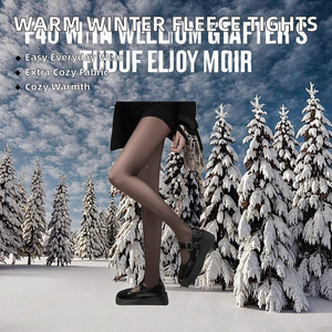 Leggings de Forro Polar Grueso para Mujer, Cintura Media, Transpirables, con Logo, Color Sólido, Cálidos, Resistentes a Desgarros, Venta al Por Mayor - Product Image 2