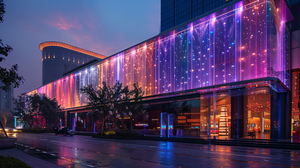 ฟิล์มจอ LED สำหรับติดกระจกในอาคารโรงงาน TOALED รุ่น P6/P8/P10 ฟิล์มจอ LED แบบยืดหยุ่น จอแสดงผล LED - Product Image 2