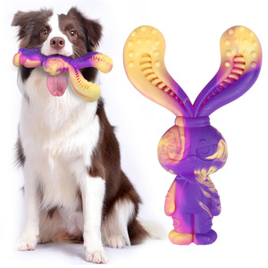 Jouets à mâcher <span class=keywords><strong>pour</strong></span> chiens agressifs, lot de 3, <span class=keywords><strong>jouet</strong></span> <span class=keywords><strong>pour</strong></span> <span class=keywords><strong>chien</strong></span> en nylon durable, <span class=keywords><strong>pour</strong></span> les garder occupés, très résistant, très grand, saveur bœuf, violet - Product Image 4