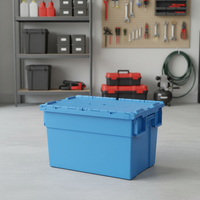 Boîte de rangement en plastique solide multifonctionnelle empilable ODM, bac à poisson en PP avec couvercle, caisse en plastique