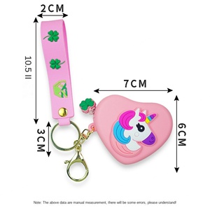 Vente en gros de porte-clés multifonctionnels en silicone, étuis pour écouteurs, pendentifs, cadeaux originaux en plastique de style dessin animé - Product Image 6