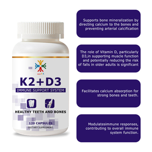 Capsules de Vitamine K2 + D3 en Gros – Formule Double Action pour Soutenir la Fonction Immunitaire et la Santé Osseuse - Product Image 4